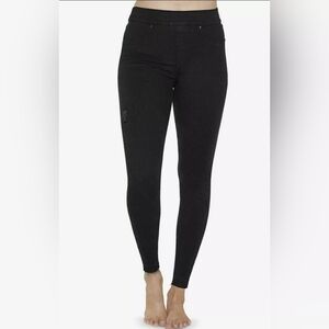 Spanx Vintage Distressed Ankle Skinny Jeans in Black Size‎ Large Style 20213R